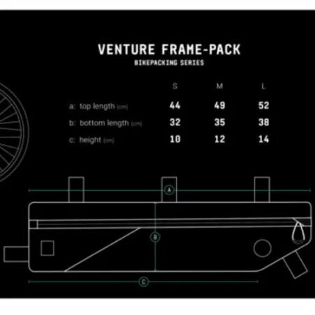 Sacoche de cadre bikepacking pour vélo Venture  - AGU - Taille M