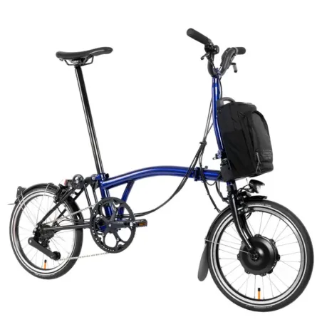 Brompton Electric P Line explore 12 vitesses guidon H Bolt , Bolt Blue Lacquer