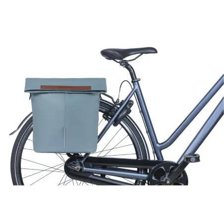 Sacoche vélo en cuir végétal City Shopper 14-16L - Basil