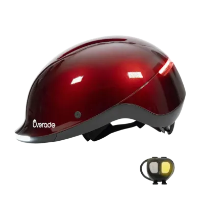 Casque vélo Urbain avec éclairage + clignotants - Overade