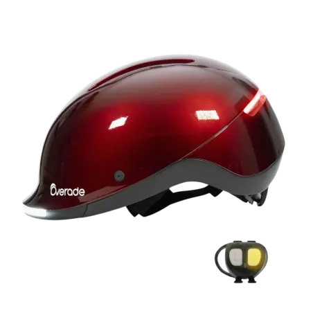 Casque vélo Urbain avec éclairage + clignotants - Overade