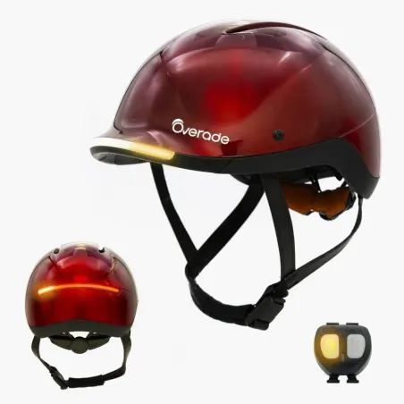 Casque vélo Urbain avec éclairage + clignotants - Overade