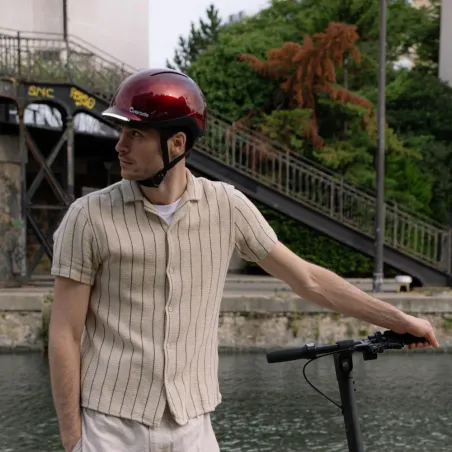 Casque vélo Urbain avec éclairage + clignotants - Overade