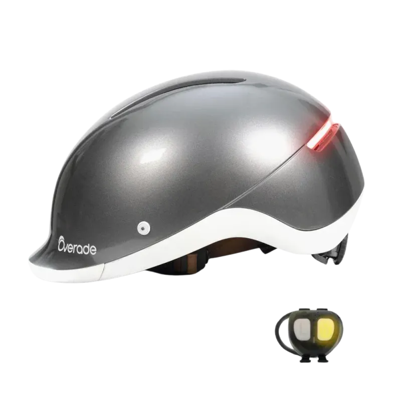 Casque vélo Urbain avec éclairage + clignotants - Overade Casque vélo Urbain avec éclairage + clignotants - Overade
