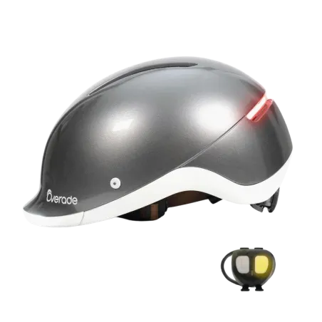 Casque vélo Urbain avec éclairage + clignotants - Overade