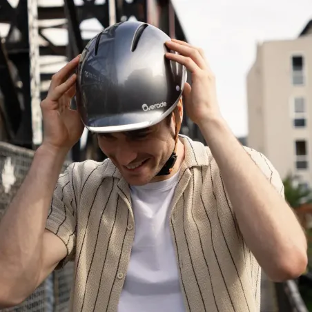 Casque vélo Urbain avec éclairage + clignotants - Overade