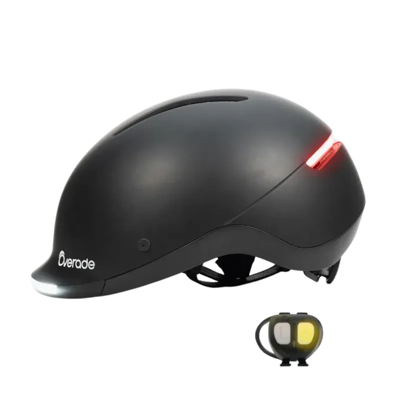 Casque vélo Urbain avec éclairage + clignotants - Overade Casque vélo Urbain avec éclairage + clignotants - Overade
