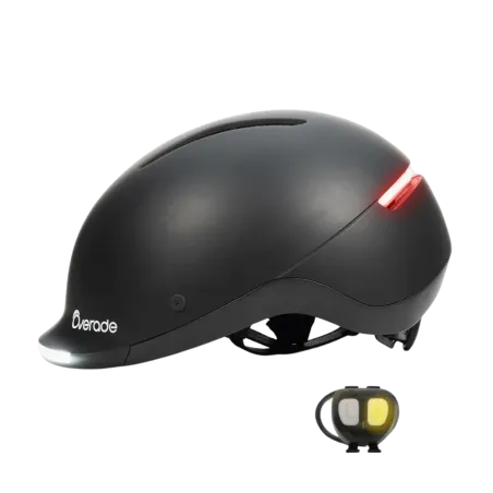 Casque vélo Urbain avec éclairage + clignotants - Overade