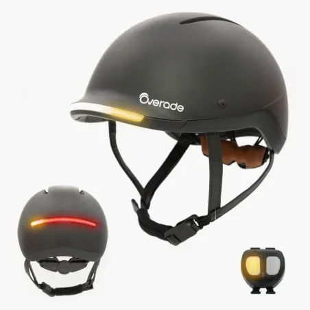 Casque vélo Urbain avec éclairage + clignotants - Overade