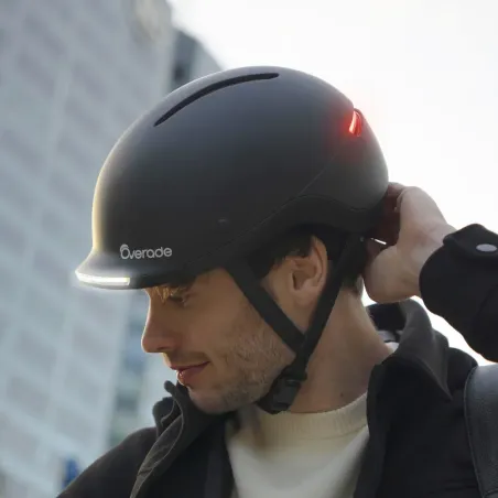 Casque vélo Urbain avec éclairage + clignotants - Overade