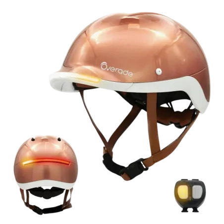 Casque vélo Urbain avec éclairage + clignotants - Overade