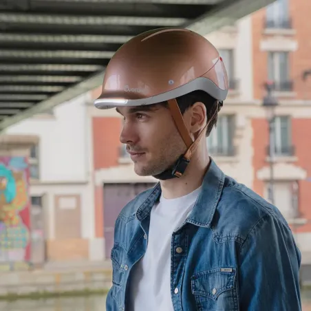 Casque vélo Urbain avec éclairage + clignotants - Overade
