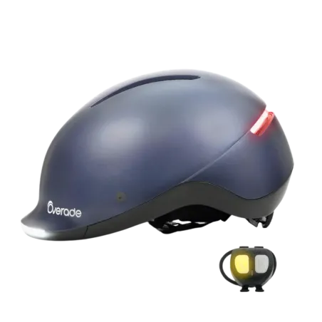 Casque vélo Urbain avec éclairage + clignotants - Overade