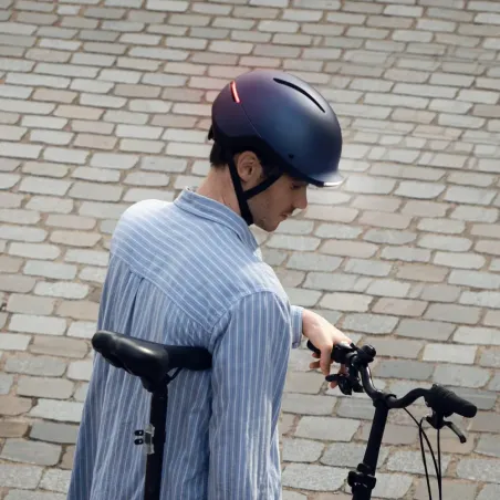 Casque vélo Urbain avec éclairage + clignotants - Overade