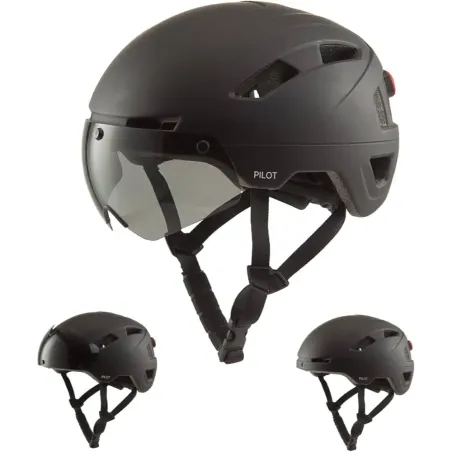 Casque urbain Pilot (Visière + Clignotants) - Go-Off