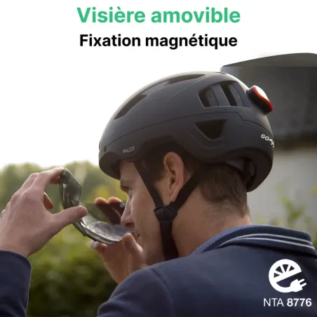 Casque urbain Pilot (Visière + Clignotants) - Go-Off