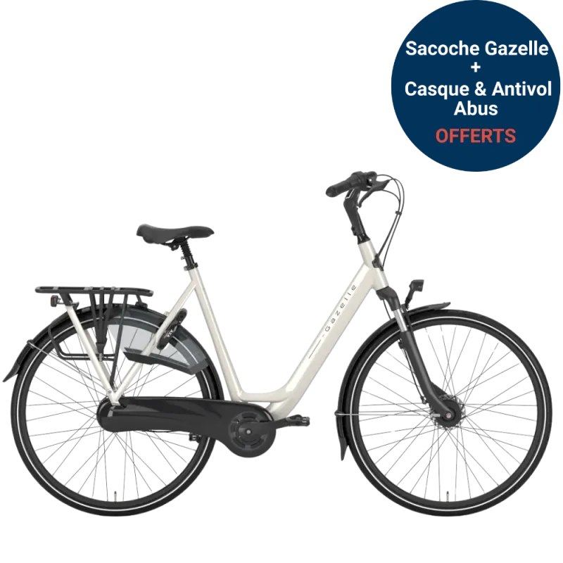 Vélo de ville hollandais Gazelle Orange C7+ Vélo de ville hollandais Gazelle Orange C7+