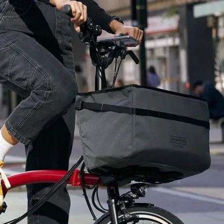Brompton E Basket + Brace + Frame Dk Grey