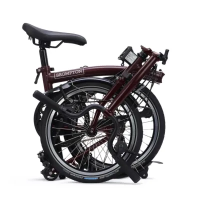 Vélo pliable Brompton - C-Line 4 vitesses - Plum Red