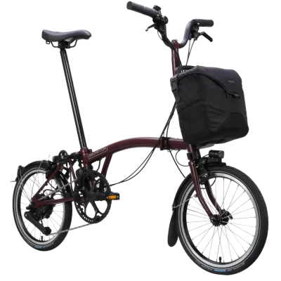 Brompton C-Line Electric (E-Motiq) 4 Vitesses - Red Plum
