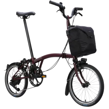 Brompton C-Line Electric (E-Motiq) 4 Vitesses - Red Plum
