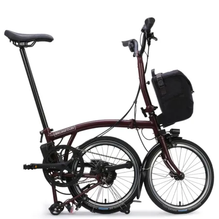 Brompton C-Line Electric (E-Motiq) 4 Vitesses - Red Plum
