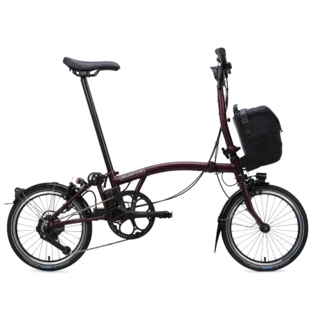Brompton C-Line Electric (E-Motiq) 4 Vitesses - Red Plum