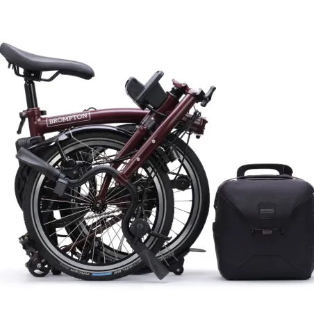 Brompton C-Line Electric (E-Motiq) 4 Vitesses - Red Plum