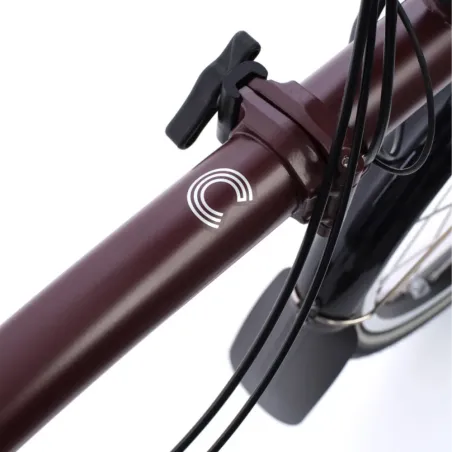 Brompton C-Line Electric (E-Motiq) 4 Vitesses - Red Plum