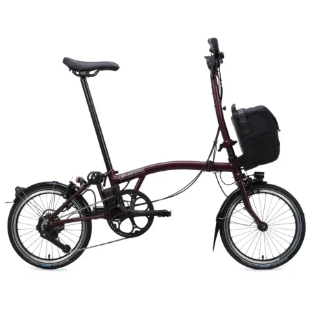 Brompton C-Line Electric (E-Motiq) 4 Vitesses - Red Plum