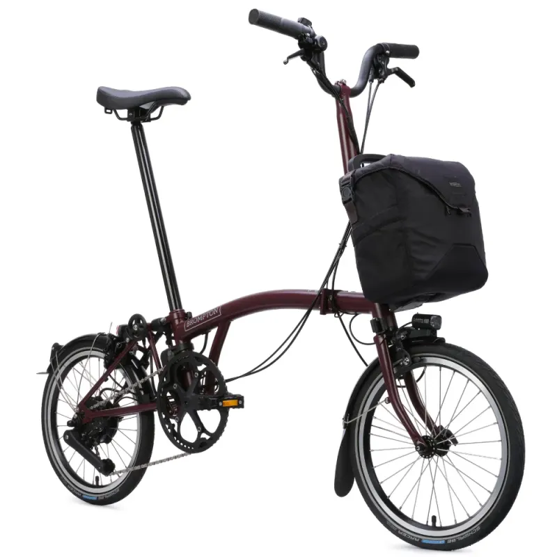 Brompton C-Line Electric (E-Motiq) 4 Vitesses - Red Plum