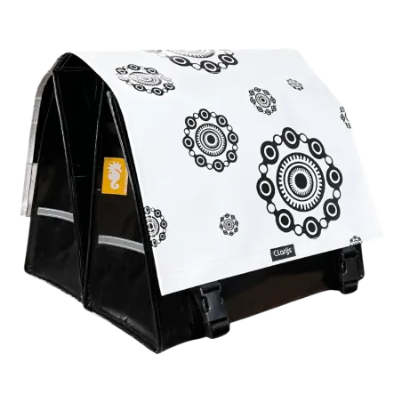 Sacoche vélo double Zeeuwse Knoppen (White)- Clarijs