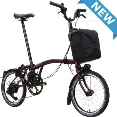 Brompton C-Line Electric (E-Motiq) 4 Vitesses - Red Plum