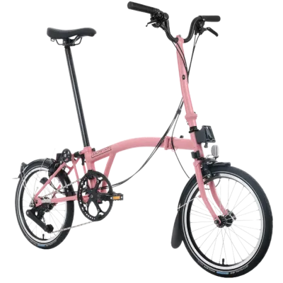 Vélo Brompton C-Line avec 12 vitesses - Rose Flamant