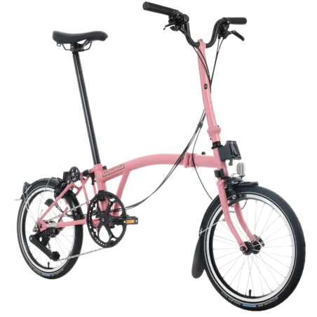 Vélo Brompton C-Line avec 12 vitesses - Rose Flamant