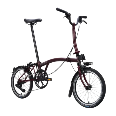 Vélo pliable Brompton - C-Line 4 vitesses - Plum Red