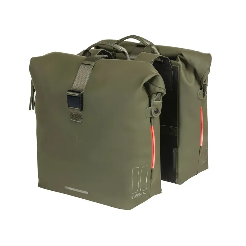 Sacoche vélo Soho Nordlicht  41L (x2 LED) - Basil
