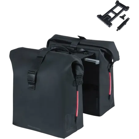 Sacoche vélo Soho Nordlicht  41L (x2 LED) - Basil